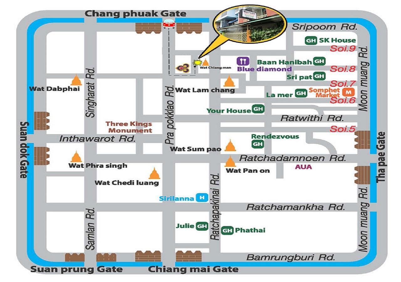 Wayside Guesthouse Chiang Mai Exterior foto